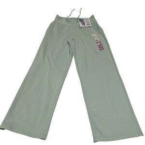 NWT Earth Yoga Sweatpants Women's Small Mint Green French Terry Open Leg Lounge